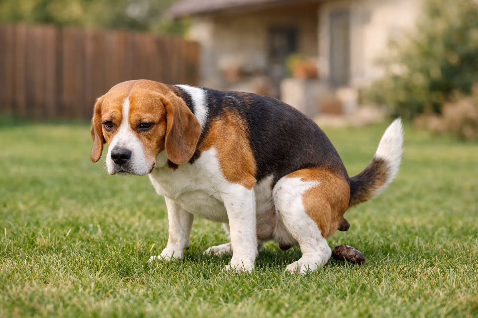 Flat lay comparison of foods that cause dog constipation versus fiber-rich foods that help prevent it