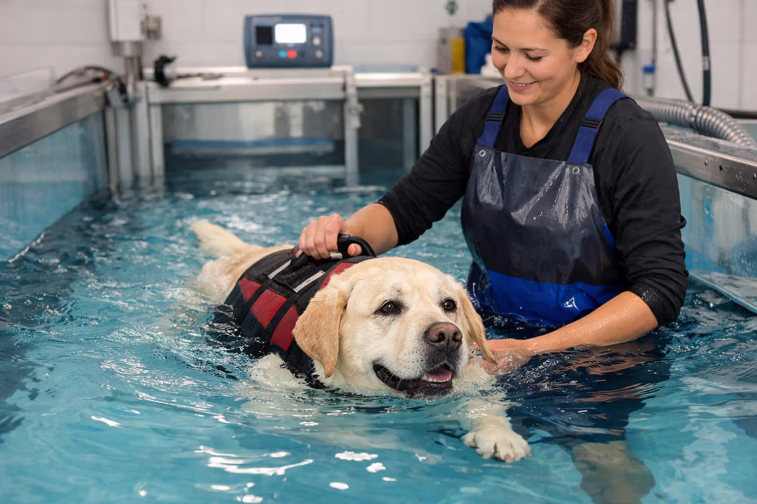 Dog hydrotherapy rehabilitation for pain relief